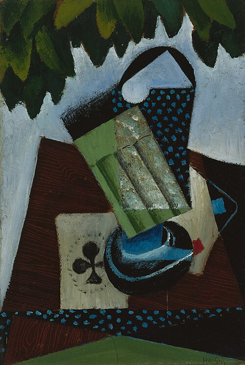 Glass and Playing Cards, 1915, Juan Gris