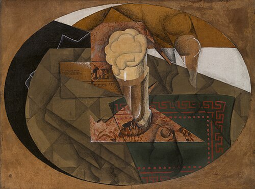 The Glass of Beer, 1914, Juan Gris