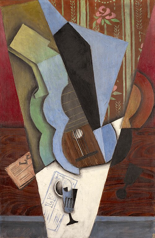 Abstraction (Guitar and Glass), 1913, Juan Gris