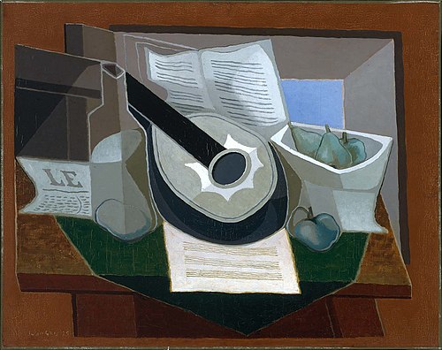 Mandolin and Fruit Dish, 1925, Juan Gris