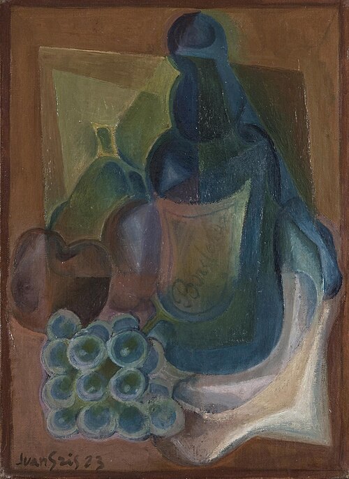 A Bottle and Fruit, 1923, Juan Gris
