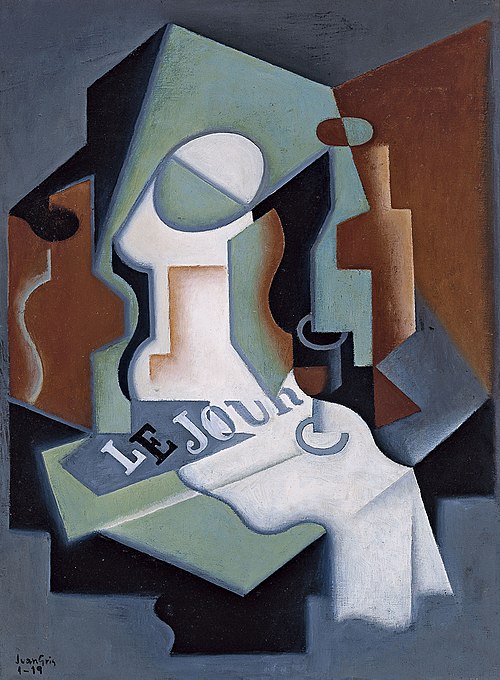 Bottle and Fruit Dish, 1919, Juan Gris