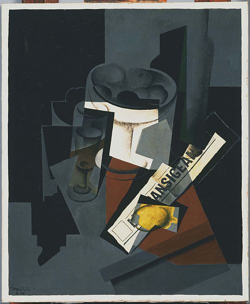 Nature morte au journal, 1916, Juan Gris