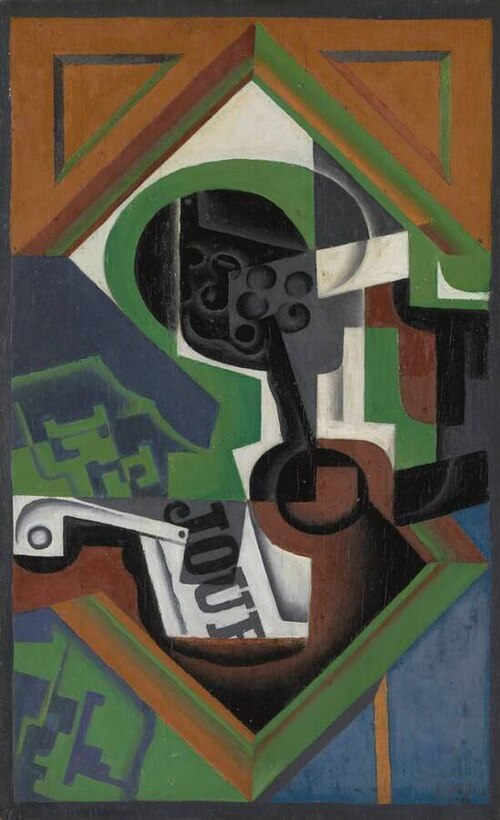 Pipe and Fruit-Dish with Grapes, 1918, Juan Gris