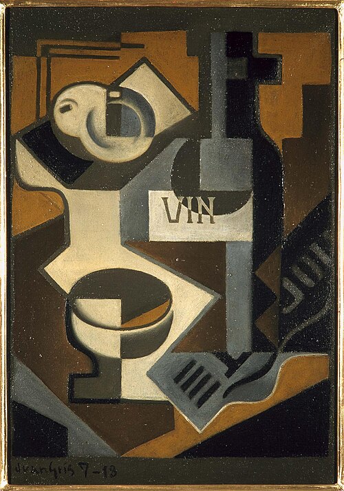 La bouteille de vin, 1918, Juan Gris