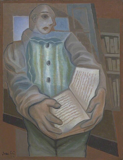 Pierrot with Book, 1924, Juan Gris