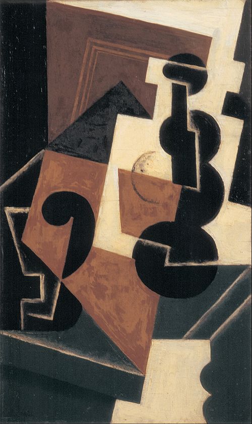 Glass and Water Bottle, 1917, Juan Gris
