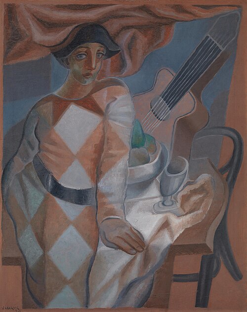 Arlequin devant une table, 1924, Juan Gris