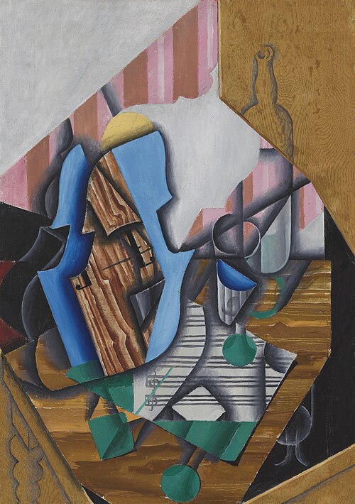 Still Life with Violin and Music Sheet, 1914, Juan Gris