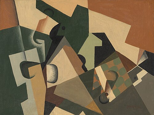 Glass and Checkerboard, 1917, Juan Gris