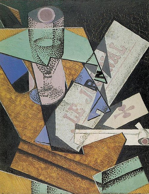 Verre et Journal, 1916, Juan Gris