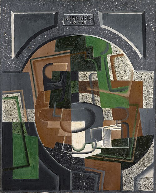 Still Life with a Plaque, 1917, Juan Gris