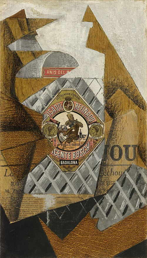 La Bouteille d'anis, 1914, Juan Gris