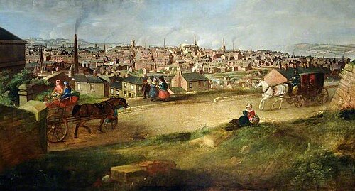 View of Sheffield from Shrewsbury Road, 1838, William Cowen