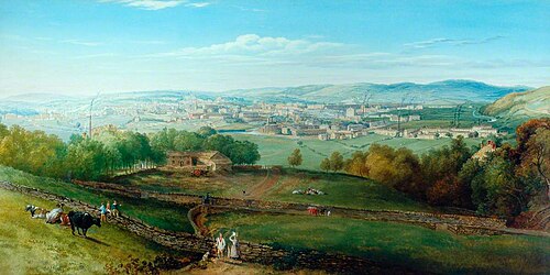 View of Huddersfield, 1849, William Cowen