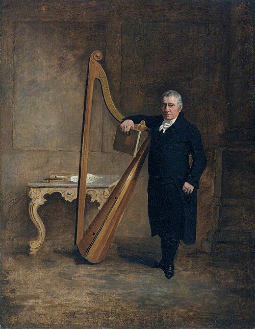 Griffith Owen (1750–1833), Harpist to the Corbet Family of Ynysymaengwyn, 1812, Benjamin Marshall