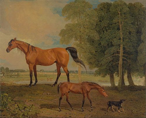 Broodmare with Foal, and a Terrier, 1822, Benjamin Marshall