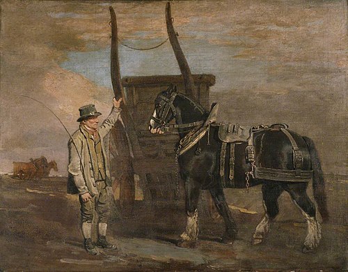 A Farmer with a Horse and Cart, 1809, Benjamin Marshall