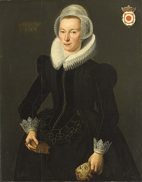 Portrait of Grietje Adriaensdr Grootes (1588-1624), 1622, Jacques Waben