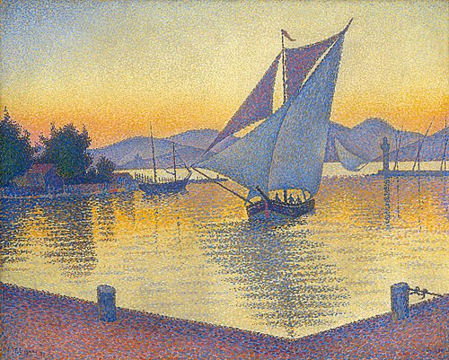 Saint-Tropez, the Port at Sunset, Opus 236, 1892, Paul Signac