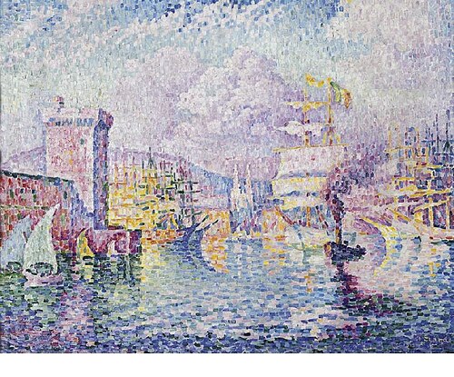 La tour rose. Marseille, 1913, Paul Signac