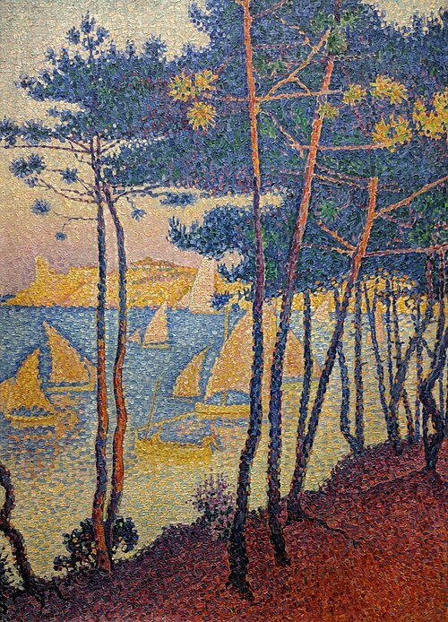 Voiles et pins, 1896, Paul Signac