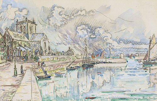 Barfleur, le port, 1930, Paul Signac
