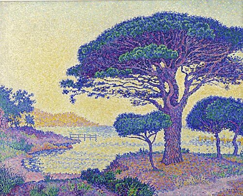 Saint-Tropez, les pins parasols aux Canoubiers, 1897, Paul Signac