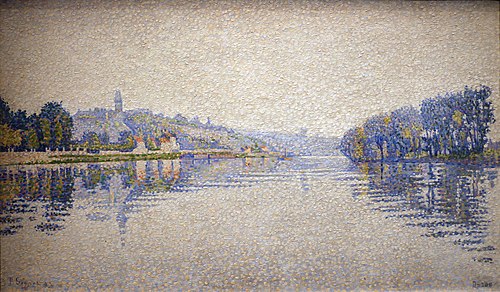 Bords de rivière, la Seine à Herblay, 1889, Paul Signac