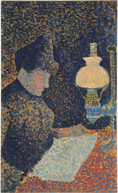 Femme sous la lampe, 1890, Paul Signac
