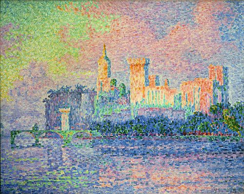 Le Château des Papes à Avignon, 1900, Paul Signac