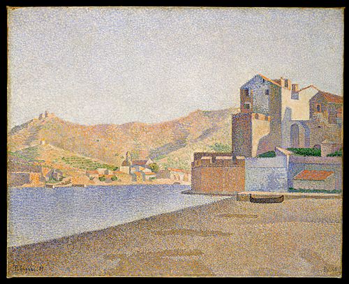 Collioure. La Plage de la ville. Opus 165, 1887, Paul Signac