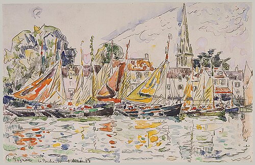 Le Pouliguen : Bateaux de pêche, 1928, Paul Signac