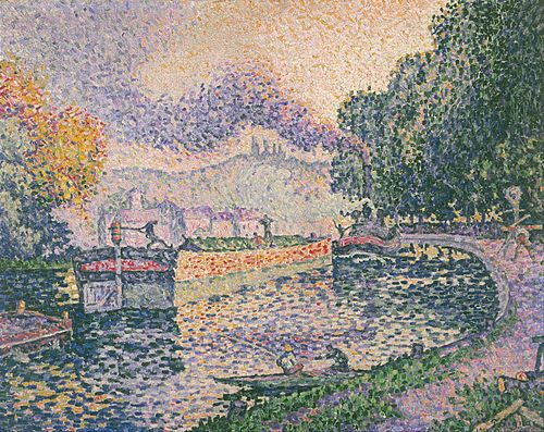 The Tugboat, Canal in Samois, 1901, Paul Signac