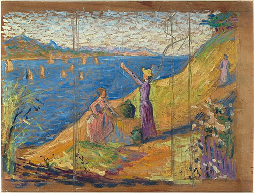 Femmes au puits. Esquisse I, 1892, Paul Signac