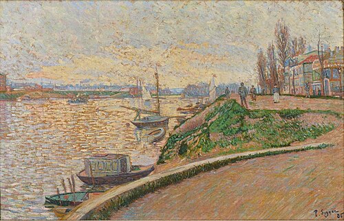 Asnières, Bank of the Seine, 1885, Paul Signac