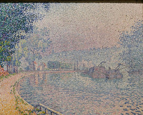 Samois, la berge, matin, 1901, Paul Signac