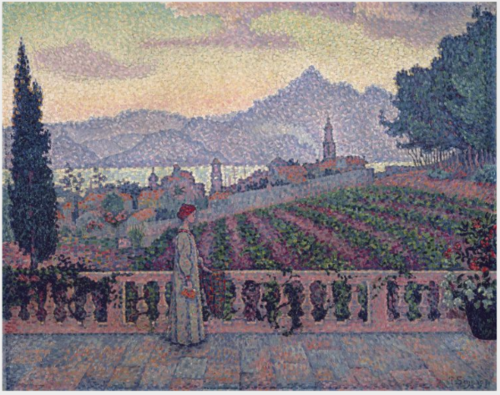 The Terrace, Saint-Tropez, 1898, Paul Signac