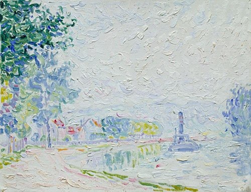 La Seine à Samois. Etude n°13, 1899, Paul Signac