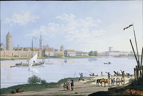 Vue de Spandau, 1790, Johann Friedrich Nagel