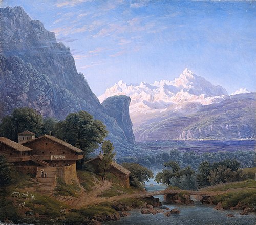 View of Mont Blanc, 1813, Karl Friedrich Schinkel