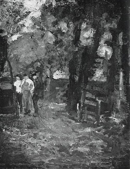 Three farm workers near a gateway, 1896, Piet Mondrian