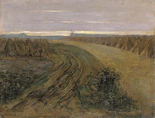 Fields with stacked sheaves of rye, 1899, Piet Mondrian