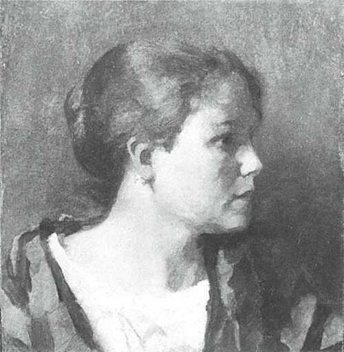 Female head in profile, 1898, Piet Mondrian