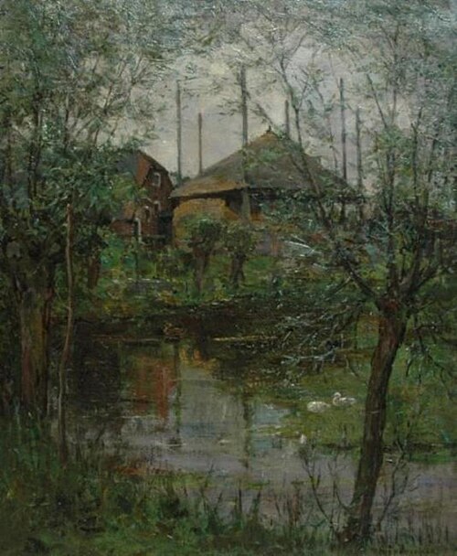 Haystack with willow trees, 1897, Piet Mondrian