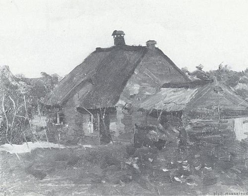 Small farm buildings in Het Gooi, 1898, Piet Mondrian