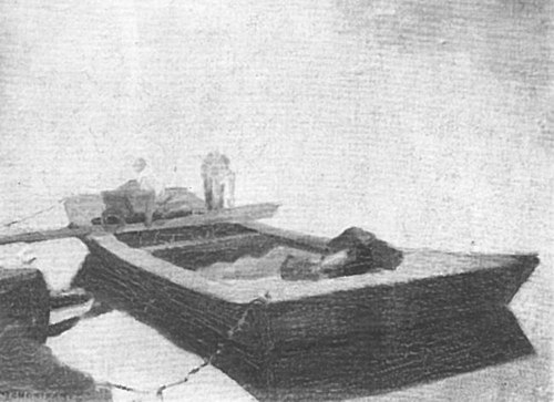 Unloading a sand barge, 1900, Piet Mondrian