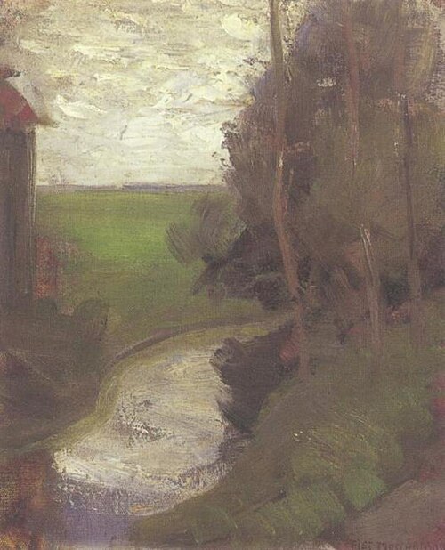 Fragment of an irrigation ditch, 1901, Piet Mondrian