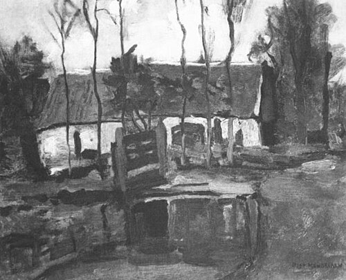 Farm building with white side façade, 1905, Piet Mondrian
