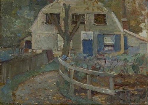 Farmhouse façade with curb roof, 1905, Piet Mondrian
